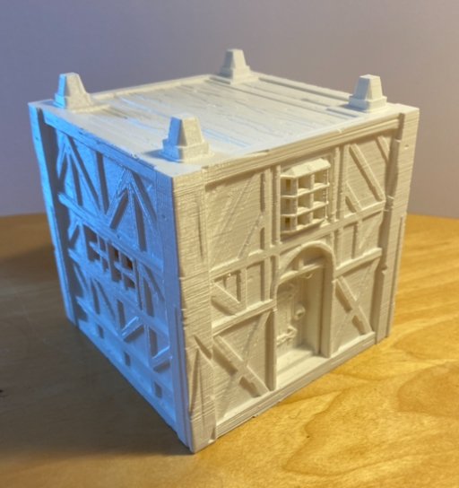 TownBlox House 2 units tall, Wooden decoration